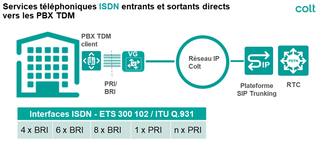 les Trunk Sip (canal VoIP + Lien Dédié) :  Colt Telecom, Jaguar Network, Star Telecom, myTelecom VoIP,...